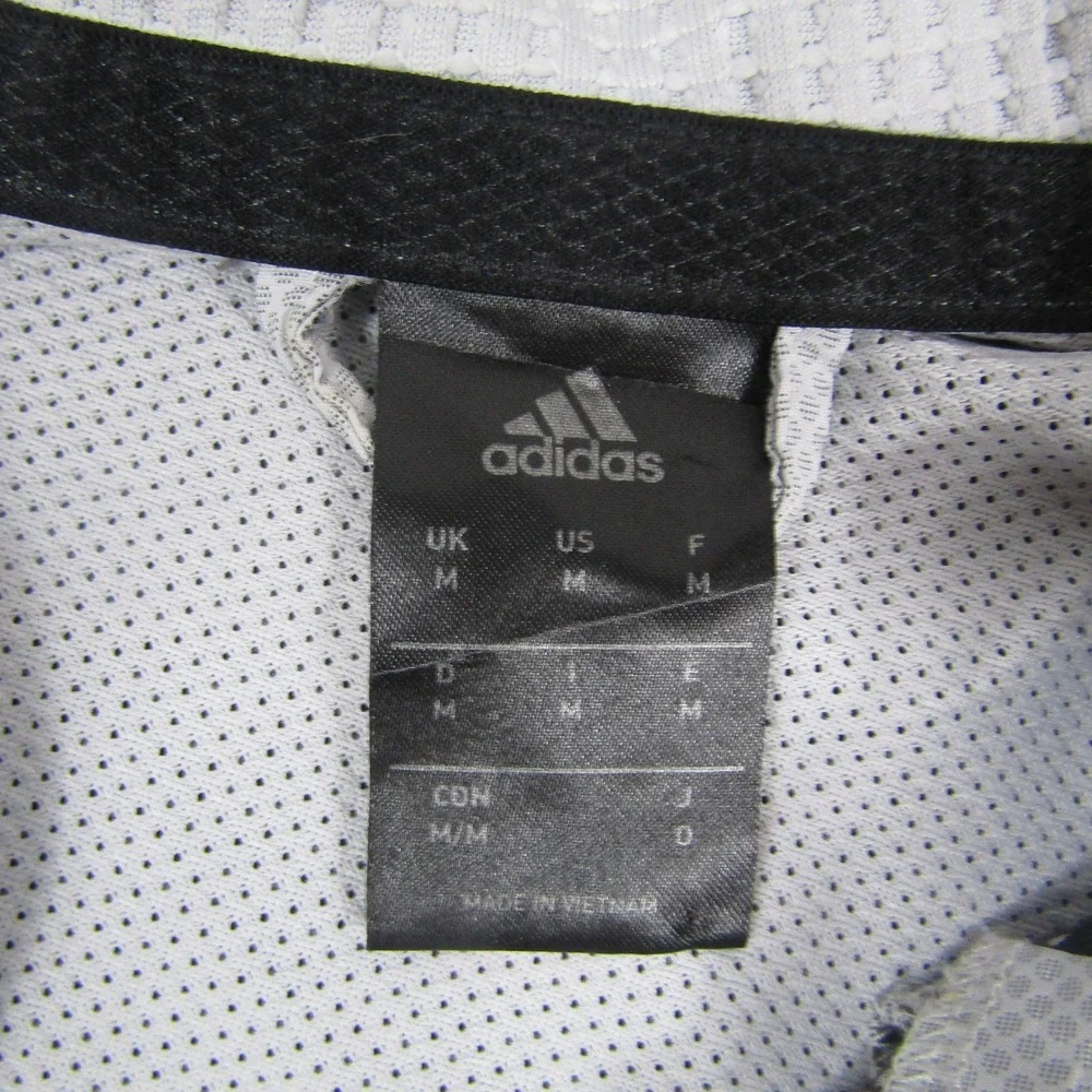 Adidas Jacket Mens Medium‎ Gray Hooded 1/4 Zip Basketball League Windbreaker
